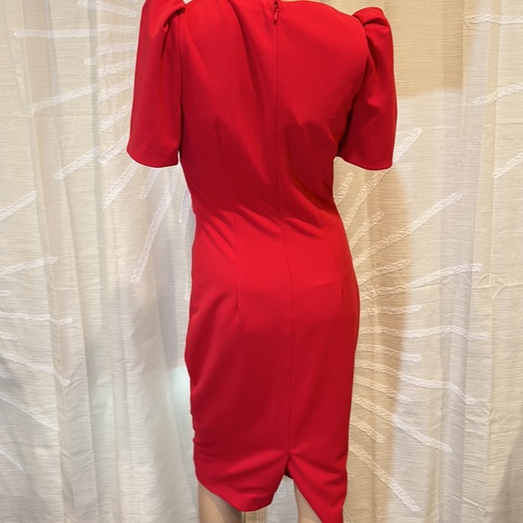 Badgley Mischka Puff Sleeve Cocktail Dress - Picture 9 of 13